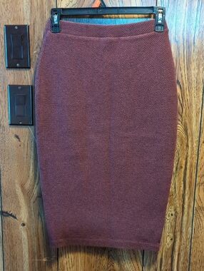 Covington Textured Wine Pencil Skirt Women's Size S